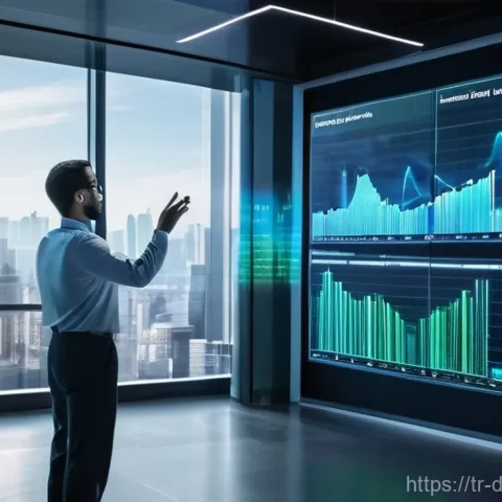 데이터 수집 기술의 발전 방향 탐구 - **Prompt 1: AI-Powered Predictive Analytics in a Modern Business Hub**
"A sleek, high-tech corpo...