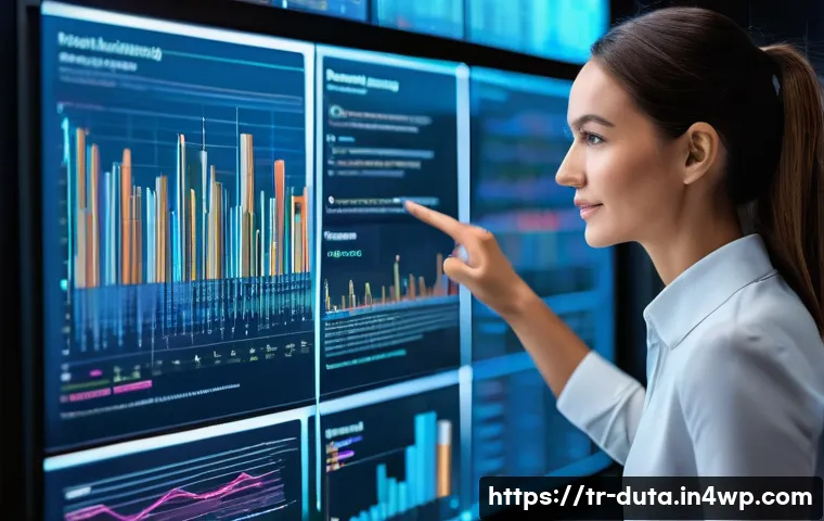 최신 데이터 수집 방법론 연구 - **AI-Powered Business Intelligence Dashboard**
Visualize a modern, brightly lit office space wit...