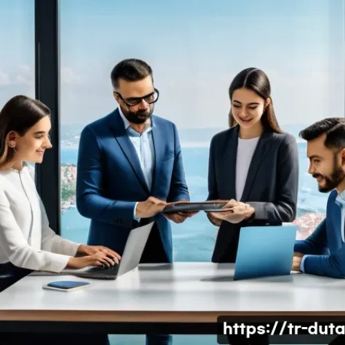 Home 33 데이터 수집 프로젝트의 성공 사례 분석 - A modern office environment in Istanbul with a diverse cross-functional team of professionals from m...